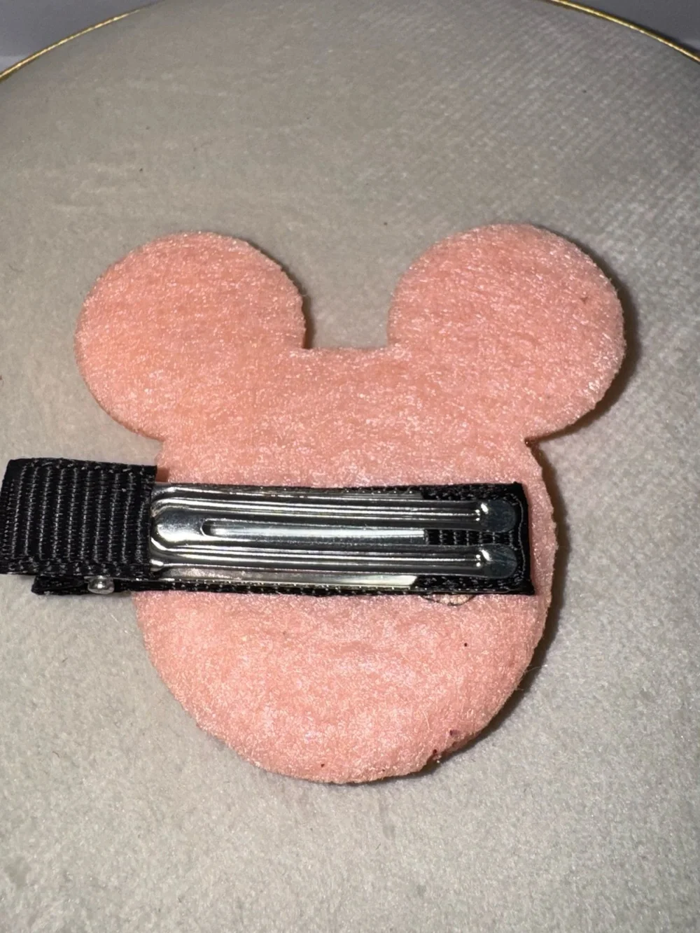 Kids Pink Glitter Mouse Ear Hair Clips - Sparkle Bow Shaker Set